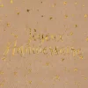 20 Serviettes " Joyeux Anniversaire " - Couleur Kraft