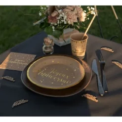 20 Serviettes " Joyeux Anniversaire " - Couleur Kraft
