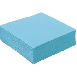 50 Serviettes Microgaufrées - Bleu Caraïbes