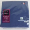 50 Serviettes Microgaufrées - Bleu Vif