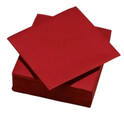 40 serviettes micro-gaufrées en ouate de cellulose - 38 x 38 cm - Couleur Blanc