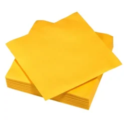 40 serviettes micro-gaufrées en ouate de cellulose - 38 x 38 cm - Couleur Blanc