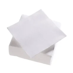 40 serviettes micro-gaufrées en ouate de cellulose - 38 x 38 cm - Couleur Blanc