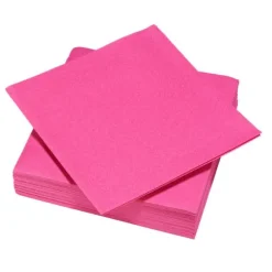 40 serviettes micro-gaufrées en ouate de cellulose - 38 x 38 cm - Couleur Blanc