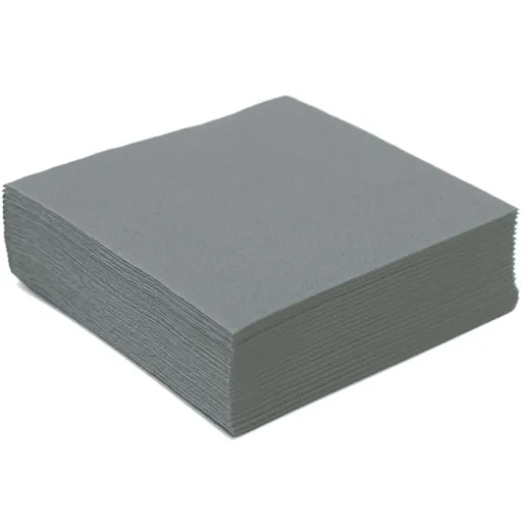 50 Serviettes Microgaufrées - Gris