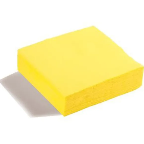 50 Serviettes Microgaufrées - Jaune