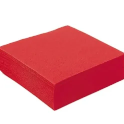 50 Serviettes Microgaufrées - Rouge