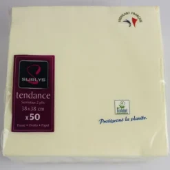 50 Serviettes Microgaufrées - Vanille