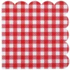 20 serviettes à motifs vichy en papier - 32 x 32 cm - Collection À la campagne
