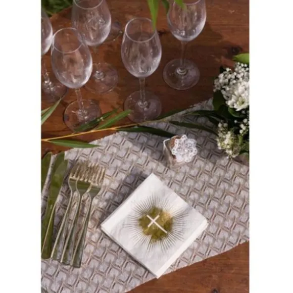 20 serviettes Or Communion