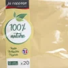 20 Serviettes Ouate biodégradable - Écru