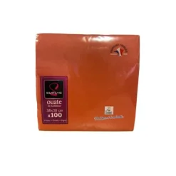 100 Serviettes Ouate de cellulose 38 x 38 cm - Terracotta