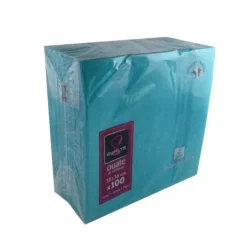 100 Serviettes Ouate de Cellulose Bleu Turquoise
