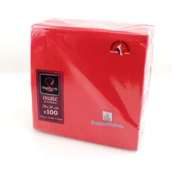 100 Serviettes Ouate de Cellulose Rouge