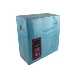 100 Serviettes Ouate de Cellulose Bleu Caraïbes