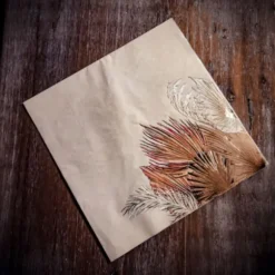 16 Serviettes - Palm Leaf - Sable et Or