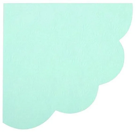 16 serviettes papier à motifs embossées - Bleu