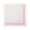 16 Serviettes à pois - Blanc et Rose