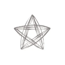 25 Serviettes Voie Sèche "Esquisse d'Etoile" - Argent