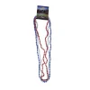 Set de 3 colliers de perles - Bleu, blanc, Rouge - 84 cm