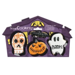 Set de 4 emporte-pièces en inox aux motifs d'Halloween