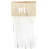 Set de 2 Fanions en toile de jute - Mr & Mme - 40 x 90 cm