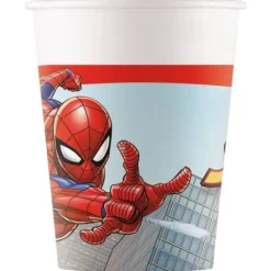 Set de 8 gobelets en carton - 20 cl - Spiderman Crime Fighter