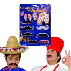 Set de Moustaches Adhésives – Modèles Assortis