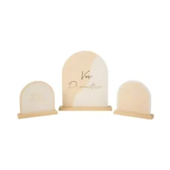 Set de 3 Pancartes en bois " Vos Pronostics " - Collection Baby Nude