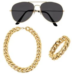 Set Pimp (collier, bracelet et lunettes party)