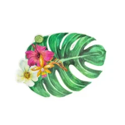 4 sets de table en forme de feuille - Jungle - 40 cm