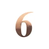 Sticker en forme de chiffre - 15 cm - Rose Gold - Chiffre au choix