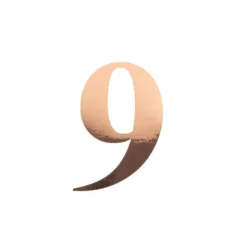 Sticker en forme de chiffre - 15 cm - Rose Gold - Chiffre au choix