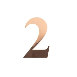 Sticker en forme de chiffre - 15 cm - Rose Gold - Chiffre au choix