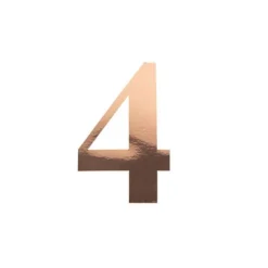 Sticker en forme de chiffre - 15 cm - Rose Gold - Chiffre au choix
