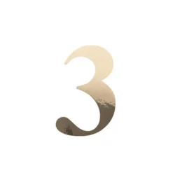 Sticker en forme de chiffre - 15 cm - Or - Chiffre au choix