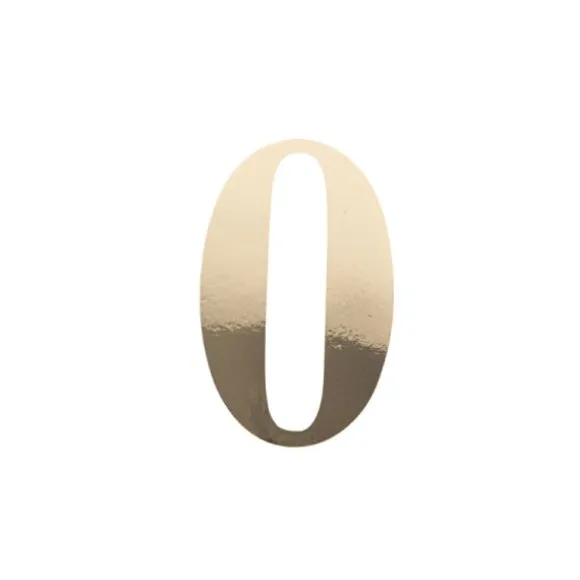 Sticker en forme de chiffre - 15 cm - Or - Chiffre au choix
