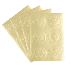 24 stickers dorés avec effet de cachet de cire - 3,5 cm