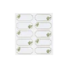 10 stickers marque-verres - 6 x 2,5 cm - Collection Botanica Verde