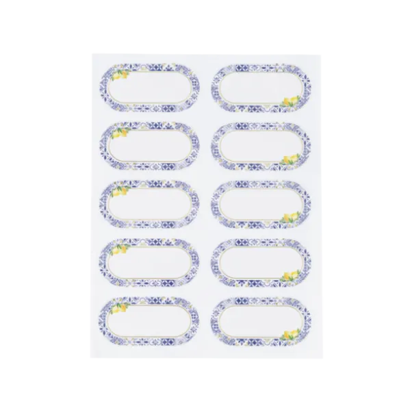 10 stickers marque-verres - 6 x 3 cm - Collection Dolce Vita