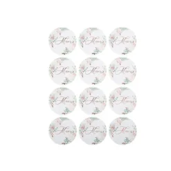 24 Stickers Merci - Collection Peony
