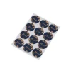 24 Stickers "Merci" Fougère Cuivre - Bleu Marine