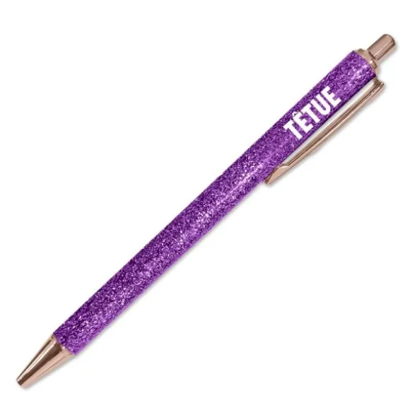 Stylo à paillettes humoristique - Collection Girls Club - Modèle au choix