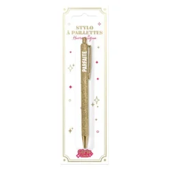Stylo à paillettes humoristique - Collection Girls Club - Modèle au choix