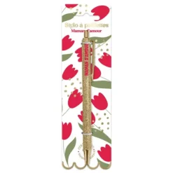 Stylo à paillettes "Maman d'Amour" - Collection Maman d'Amour