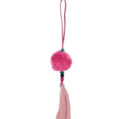 Suspension à Pompons - Rose