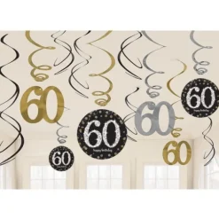 12 Suspensions 60 Ans - Or / Argent
