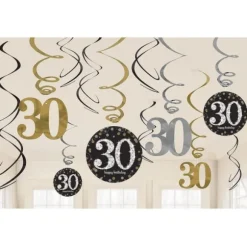 12 Suspensions 30 Ans - Or / Argent