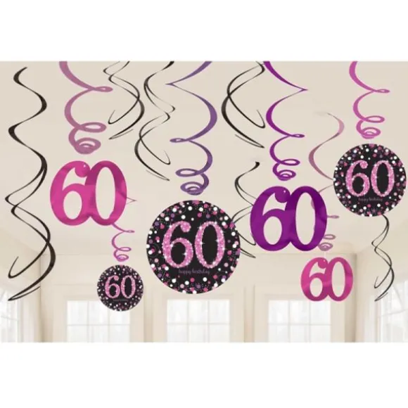 12 Suspensions 60 Ans - Rose / Noir