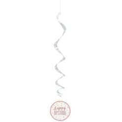 6 Suspensions Spirales " Happy Birthday " Prism - Glitz Rose Gold